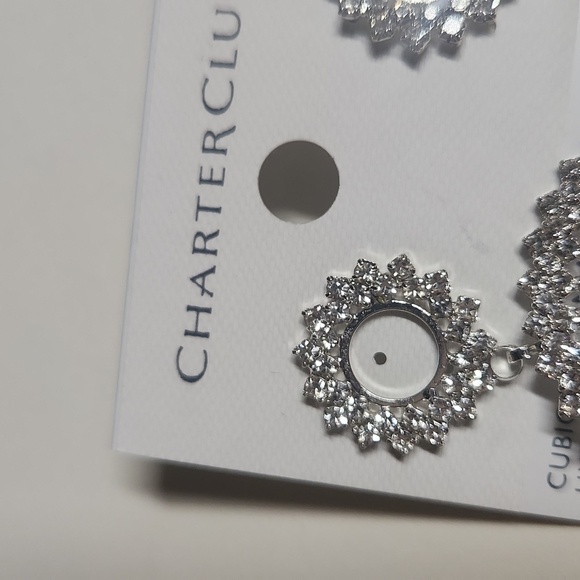 CHARTER CLUB Hoop Sparkly Earrings NWT - Picture 5 of 5